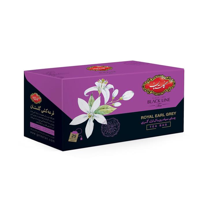 چای سیاه رویال ارل گری گلستان بسته 25 عددی